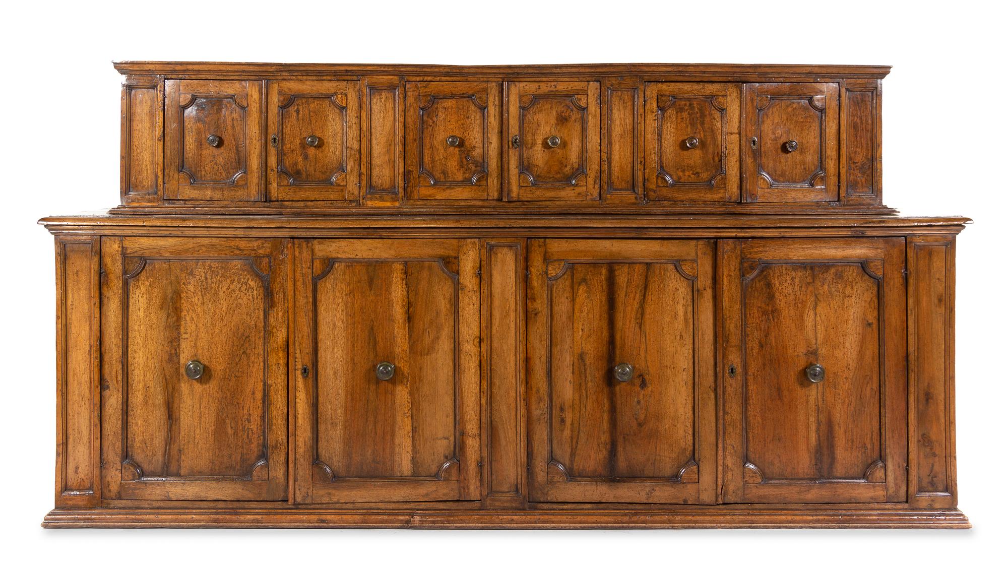 An Italian Baroque Walnut Cabinet