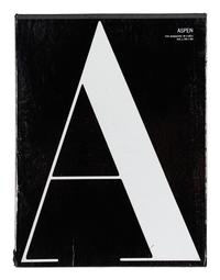 [ARTISTS' BOOKS] -- [ASPEN MAGAZINE]. JOHNSON, Phyllis, editor. Aspen the Magazine in a Box . COMPLETE RUN: Numbers 1, 2, 3, 4, 5&6, 6A, 7, 8, 9, and 10. New York: Roaring Ford Press & Aspen Communications Inc., 1965-1971.