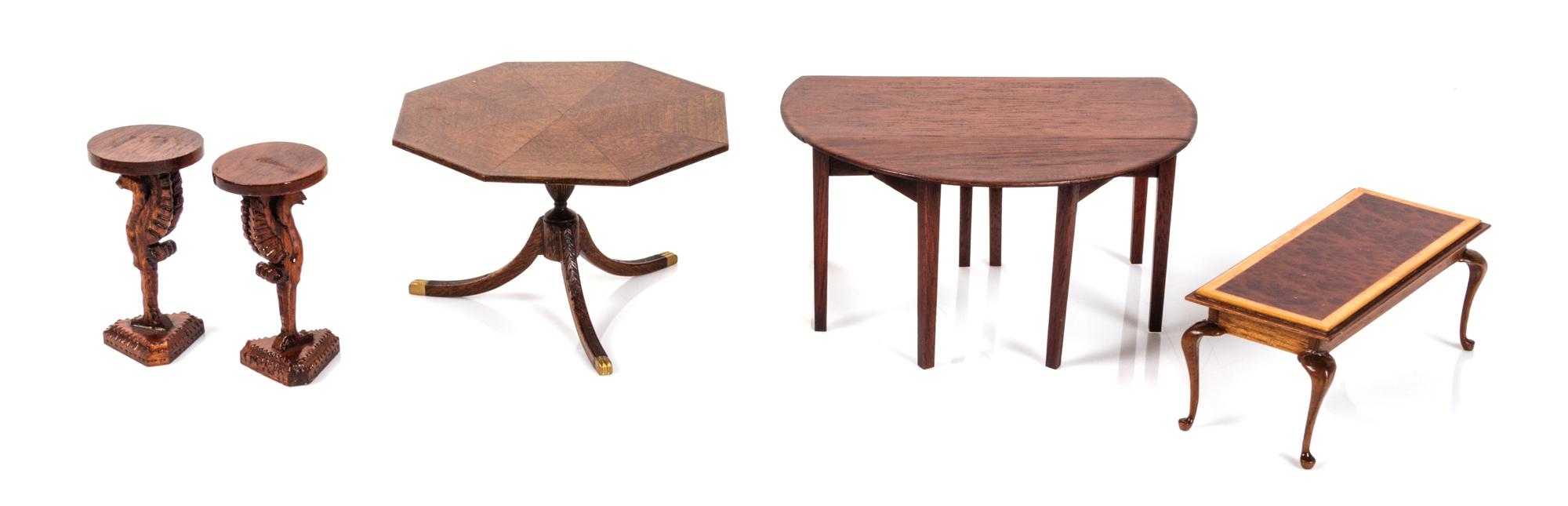 Five Furniture Articles Height of tallest 2 1/2 inches. — Various Makers