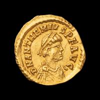 [ANCIENT] WESTERN ROMAN EMPIRE. Anthemius (c. 470 AD), Av Semissis (2.1g).