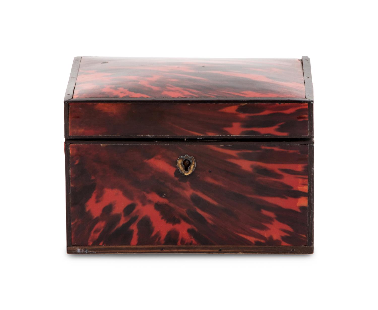 A George III Tortoise Shell Table Casket