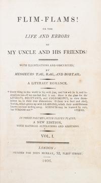 [D'ISRAELI, ISAAC] Flim-Flams!... London, 1806. 3 vols. Second edition, with 11 plates.