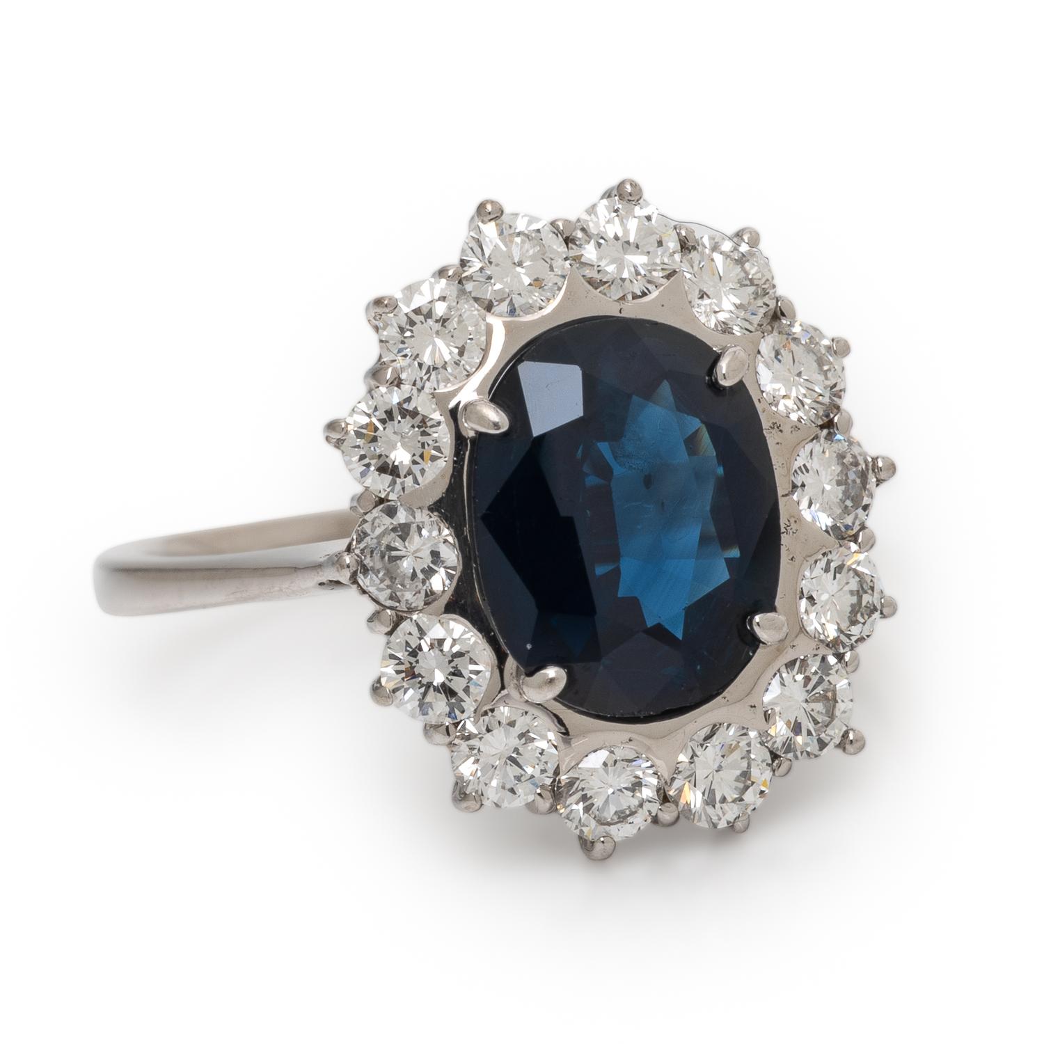 Sapphire and Diamond Ring