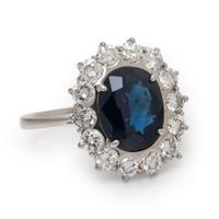 Sapphire and Diamond Ring