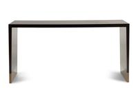 A Custom Mahogany and Brass Console Table