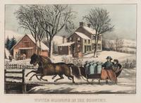[WINTER SCENES] -- CURRIER and IVES, publishers Winter Pastime, 1855. (G.7281) -- Winter Morning in the Country, 1873. (G.7280) -- Trotters on the Snow, n.d. (G.6648)