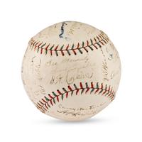 A 1927 Detroit Tigers Team Signed Autograph Baseball Featuring Hall of Famers Harry Heilmann, Heinie Manush and Charlie Gehringer (PSA Letter of Authenticity),