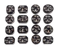 21 Chinese Lacquer and Wood Scholar's Objects