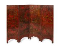 A Chinese Coromandel Lacquer Four-Panel Screen — 19TH/20TH CENTURY