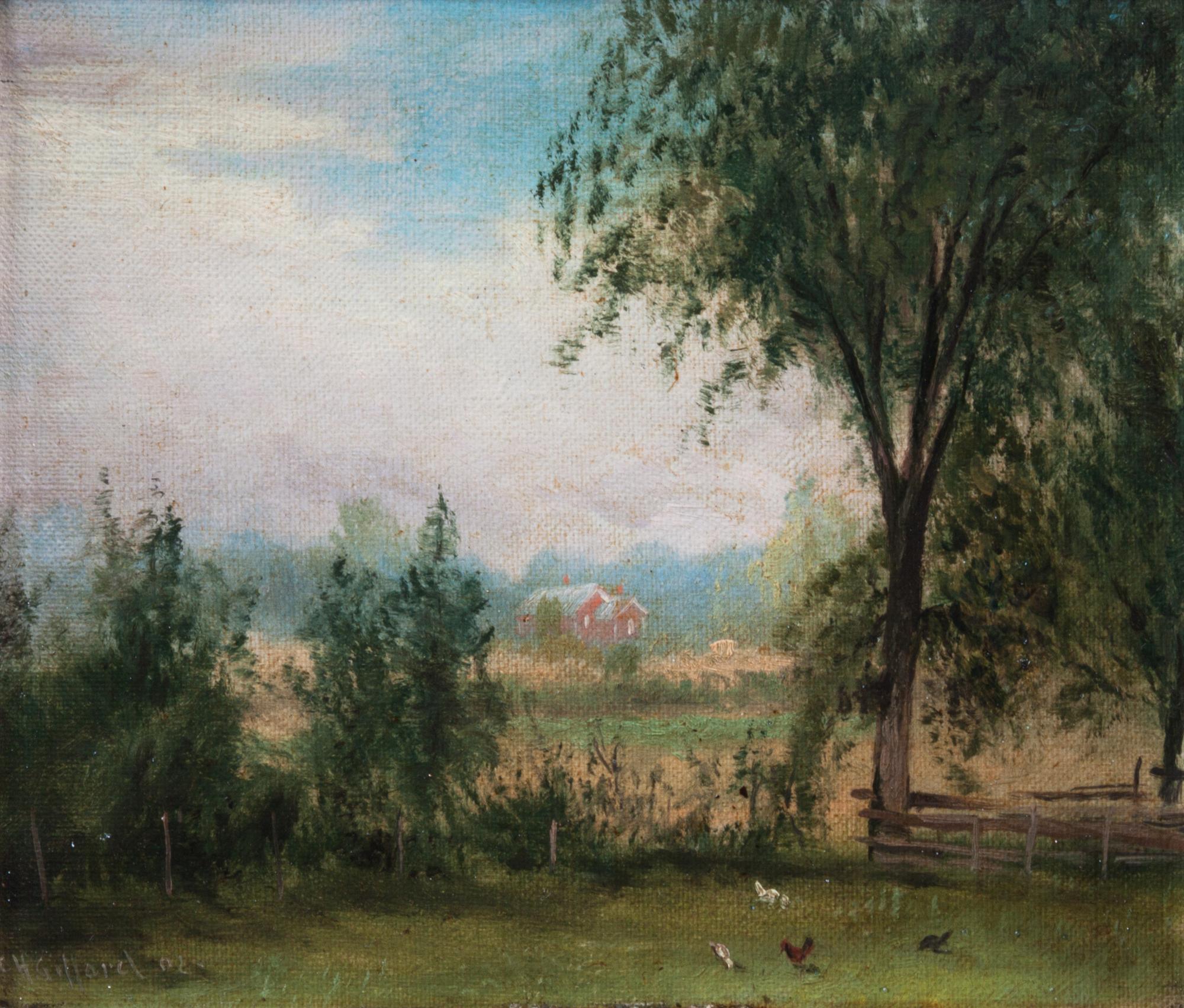 Charles Henry Gifford, (American, 1839-1904), Landscape with Barn