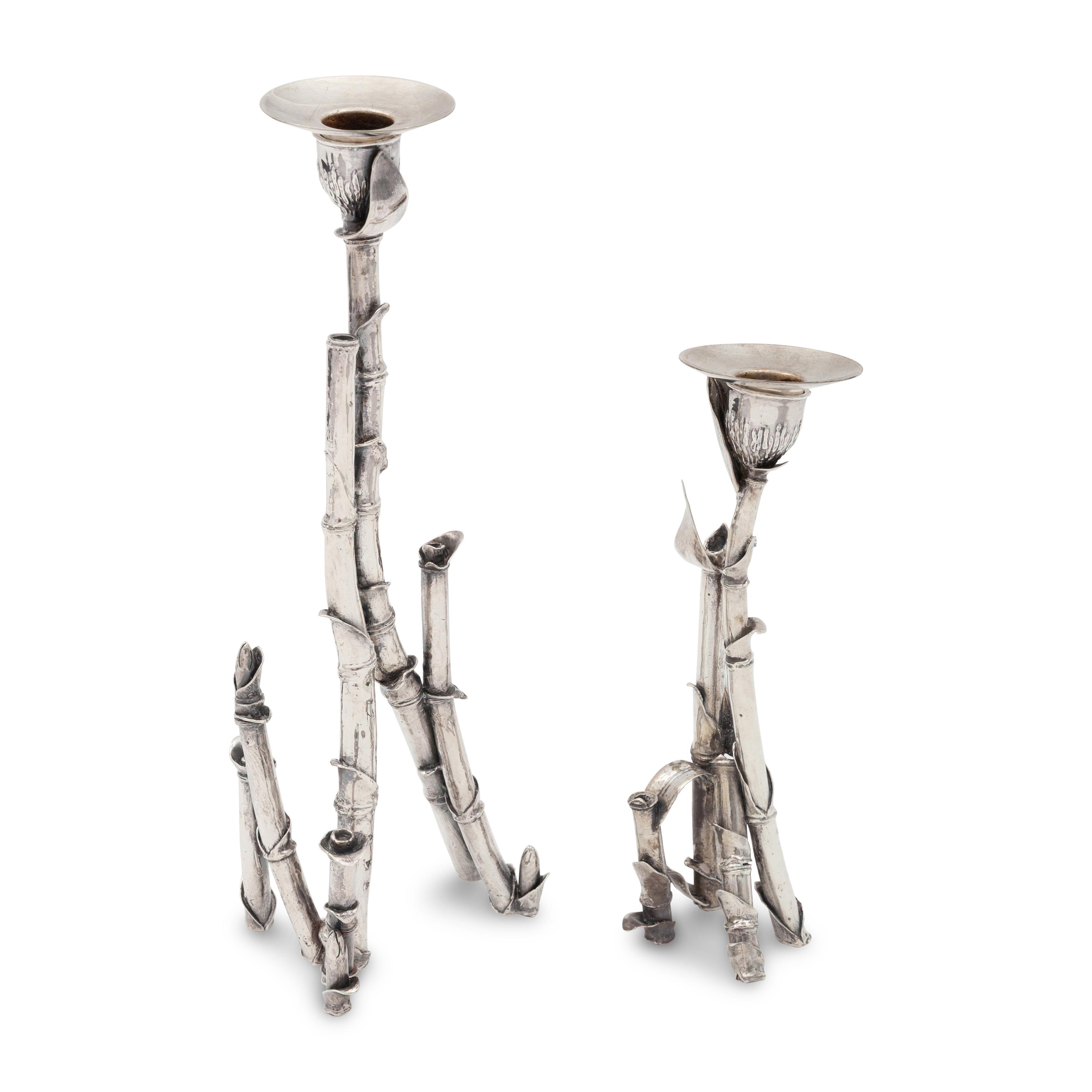 Patrick Mavros (London and Harare, Zimbabwe, Est. 1978) — Two Bamboo-Form Candlesticks, 2002