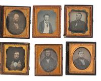 [EARLY PHOTOGRAPHY]. 32 sixth plate daguerreotypes of men with beards, incl. example by BOGARDUS.