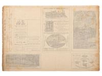 [MAPS & ATLASES]. [WELLS, Jacob]. Balloon View of Washington, May, 1861. New York: [Harper's Weekly], [1866?]. [ With :] Railroad Map of the State of New York . Buffalo, [1900].