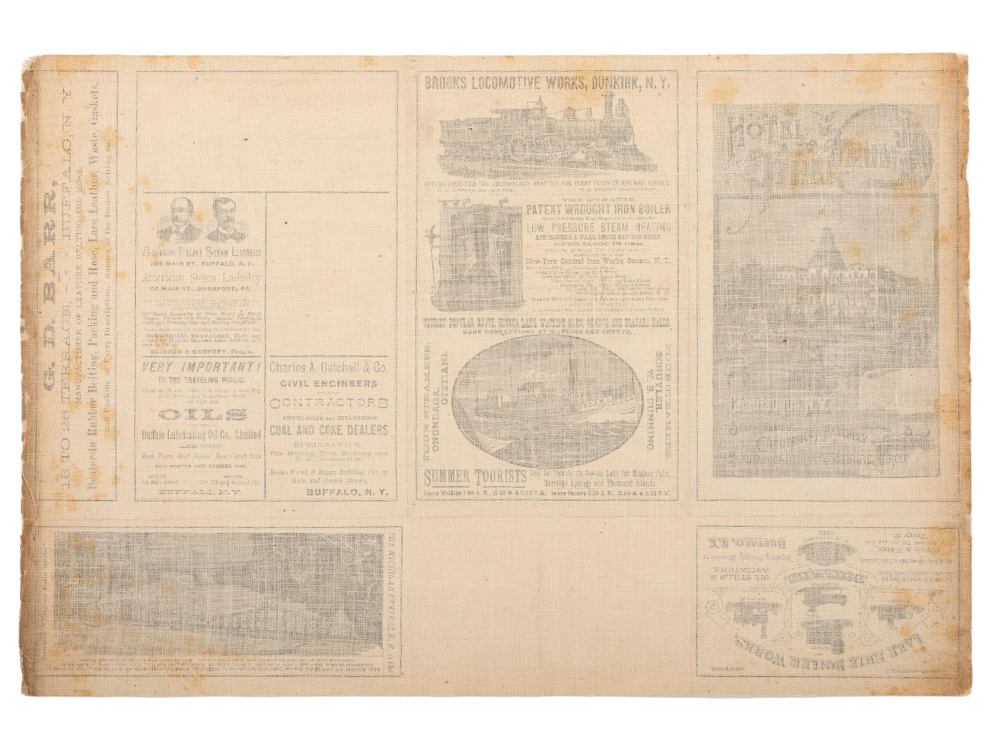 [MAPS & ATLASES]. [WELLS, Jacob]. Balloon View of Washington, May, 1861. New York: [Harper's Weekly], [1866?]. [ With :] Railroad Map of the State of New York . Buffalo, [1900].