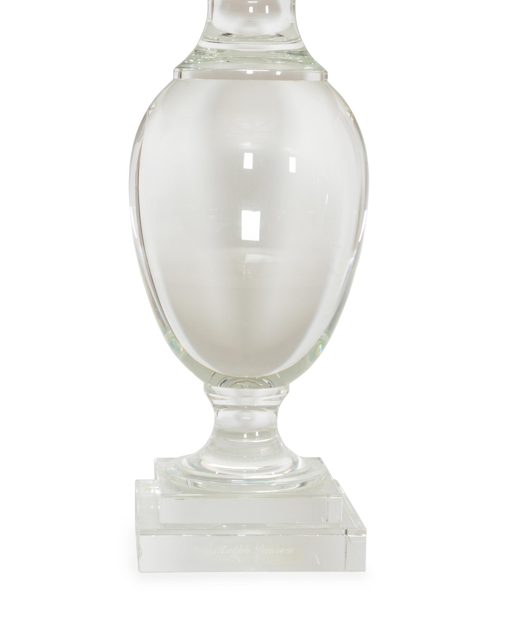 Three Ralph Lauren Acrylic and Glass Table Lamps