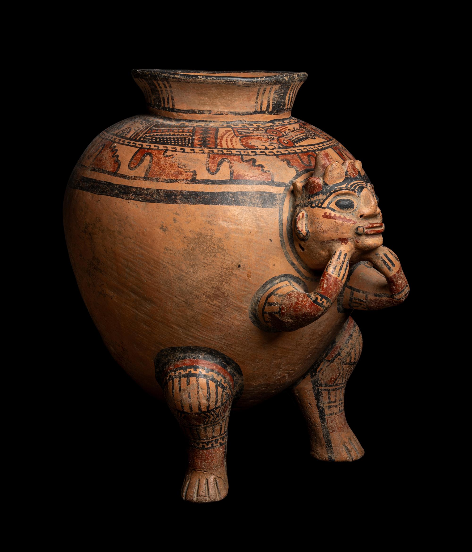A Nicoya Polychrome Effigy Vessel