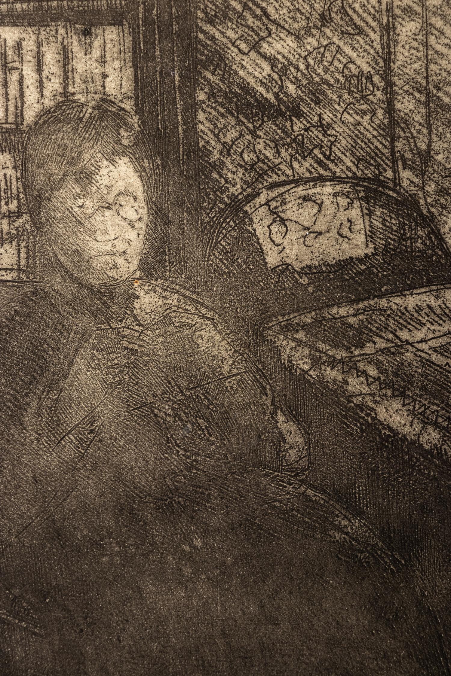 Knitting in the Glow of a Lamp , c. 1880