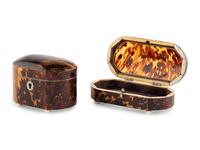 Two Regency Tortoise Shell Boxes