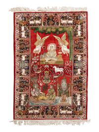 A Lahore Pictorial Wool Rug
