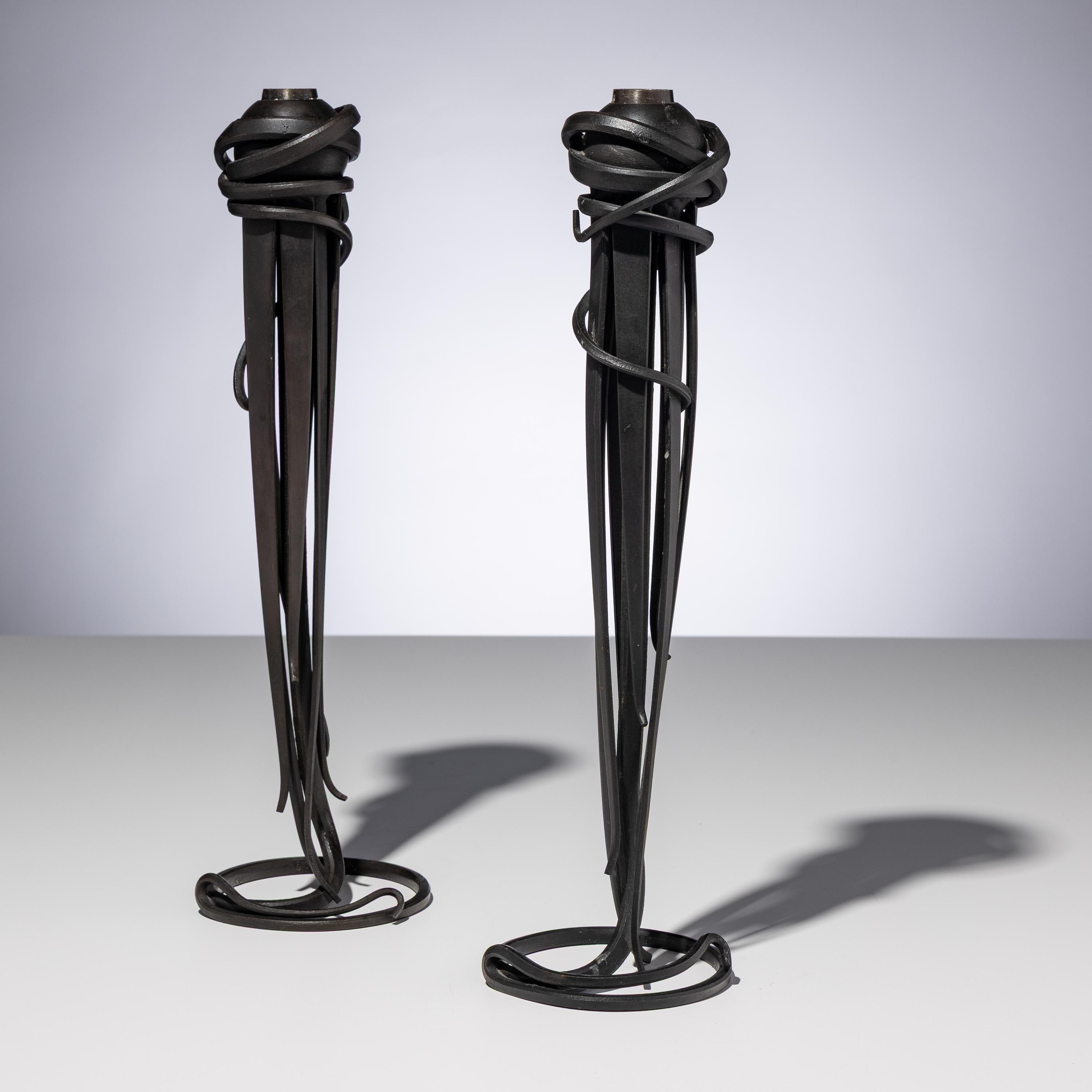 Albert Paley (American, b. 1944) — Pair of Candlesticks, 1993