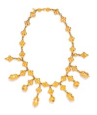 A Deanna Hamro Goldtone Drop Necklace, 22".