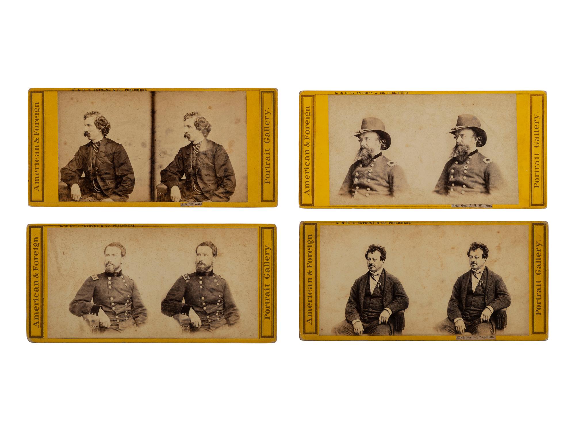 [CIVIL WAR]. A group of 20 stereoviews featuring "Prominent Personalities" including generals and politicians. New York: E. & H. T. Anthony.