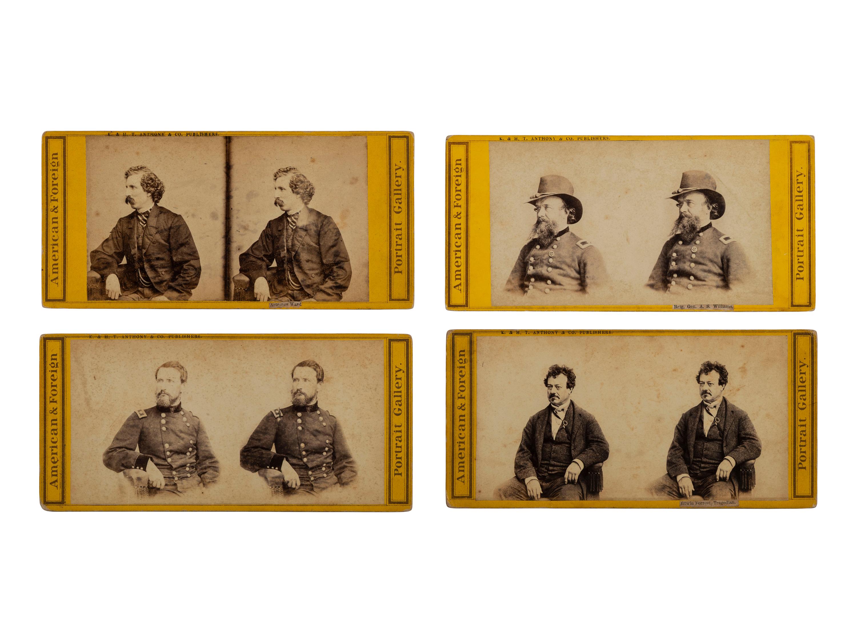 [CIVIL WAR]. A group of 20 stereoviews featuring "Prominent Personalities" including generals and politicians. New York: E. & H. T. Anthony.