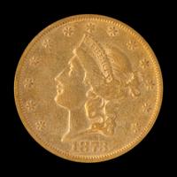 A United States 1873-S Liberty Head: Open 3 $20 Gold Coin