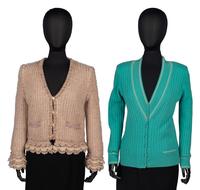 Two Chanel Cardigan Sweaters, 2000s