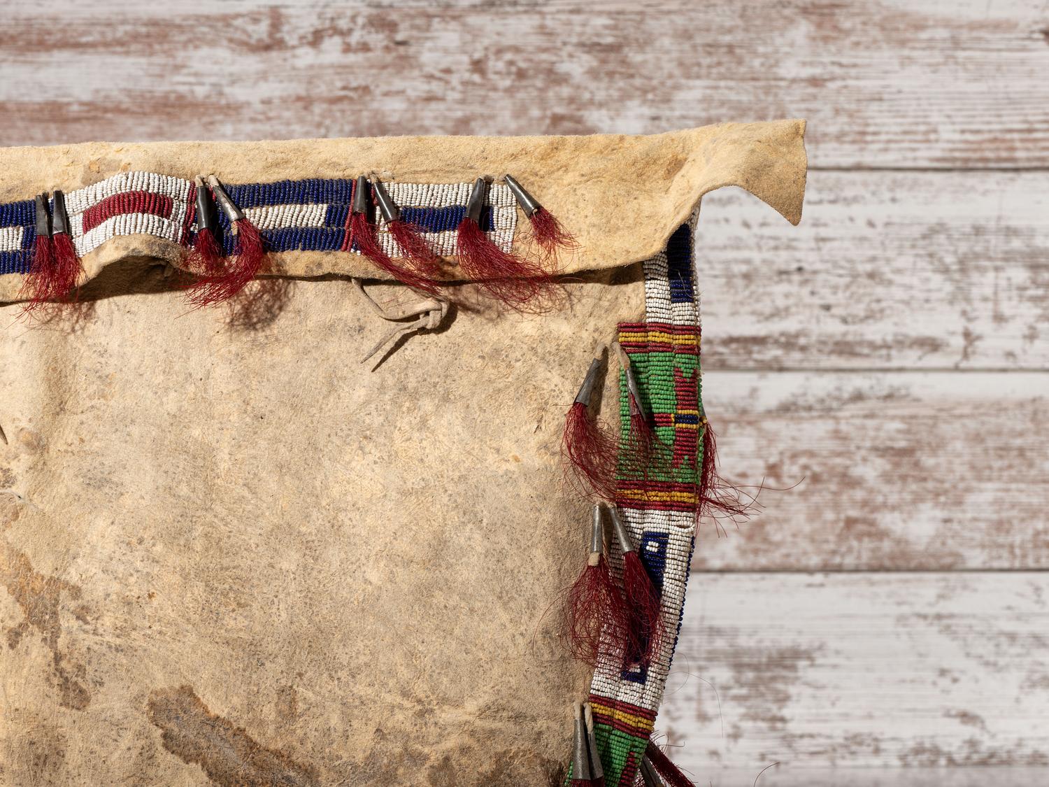Sioux Beaded Hide Possible Bags, Matched Pair