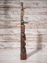 Northwest Coast Polychrome Totem Pole