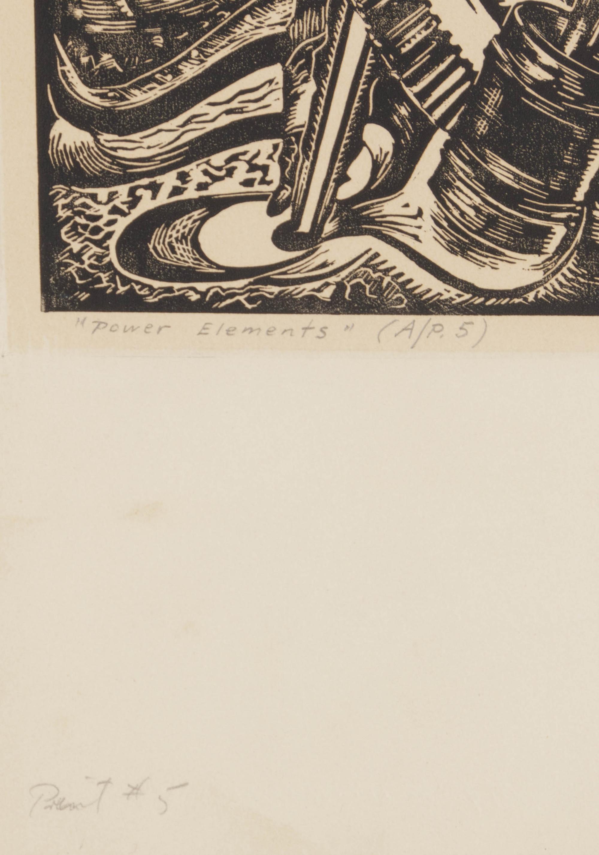 Power Elements , 1944, Untitled , 1948 and Untitled , 1948