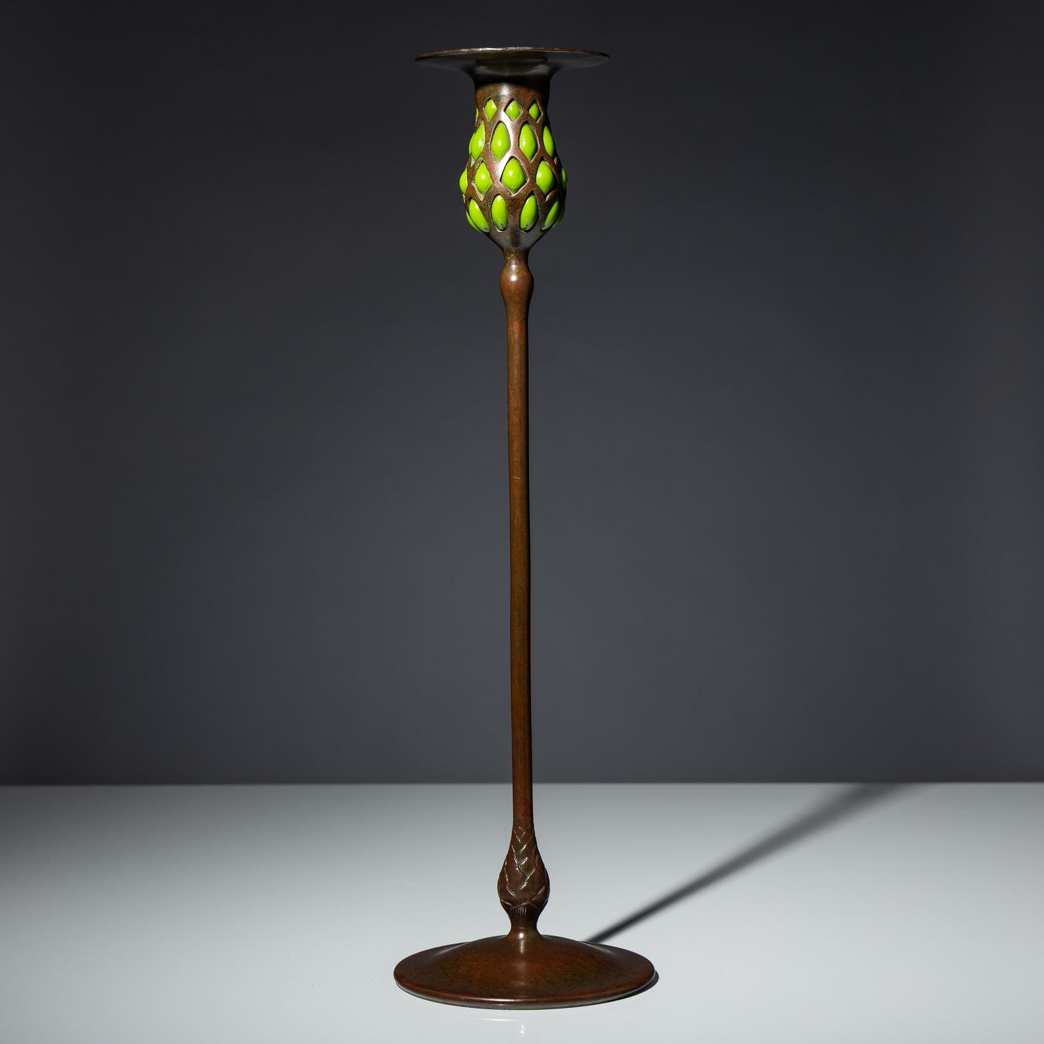 Blown-out candlestick, c. 1910