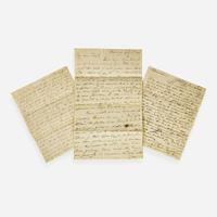 [Americana] Wilkinson, James, and Clement Biddle Group of 3 Autograph Letters, signed