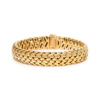 TIFFANY & CO., YELLOW GOLD 'VANNERIE' BRACELET