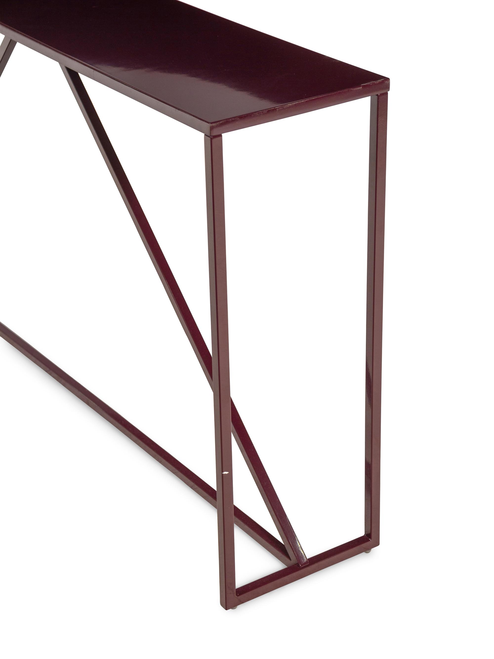 A Coated Steel Console Table Retailed by Blu Dot