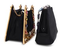 Two Judith Leiber Jeweled Satin Hand Bags