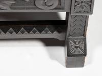 Cincinnati Art-Carved Bench with Inset Painted Panels, 1884