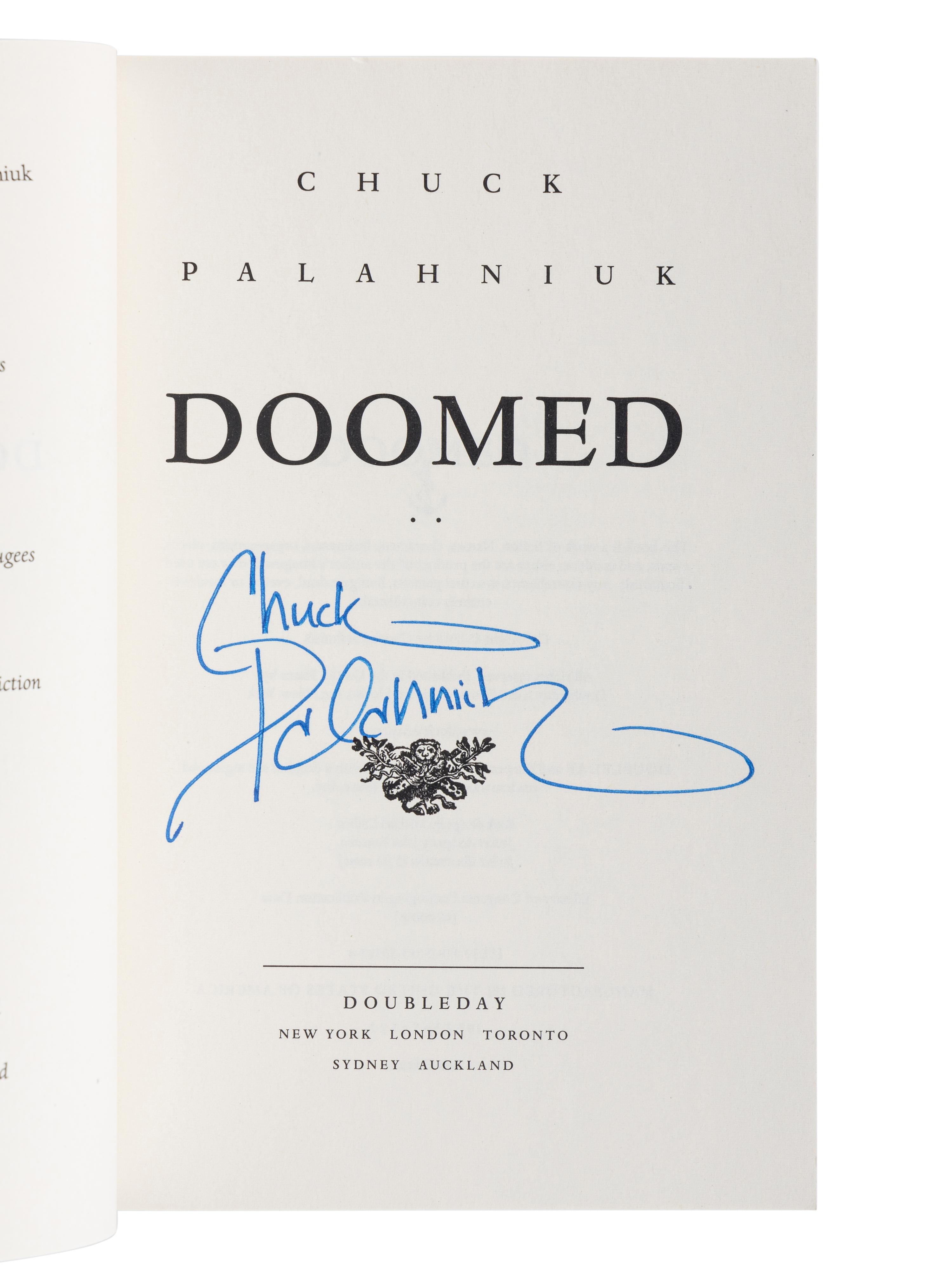 PALAHNIUK, Chuck (b. 1962). A group of 8 works by Palahniuk, ALL FIRST EDITIONS, ALL SIGNED OR INSCRIBED, comprising: