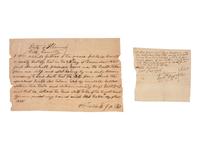 [GENERAL AMERICANA]. A group of 2 bounty receipts for wild animals, comprising: