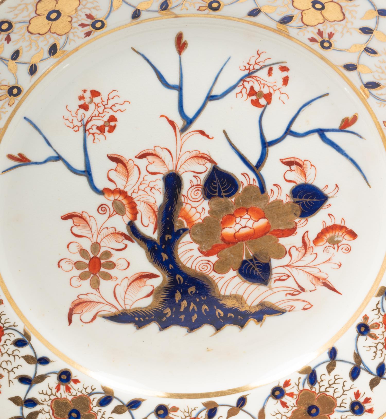 Seventeen Derby Porcelain Service Plates
