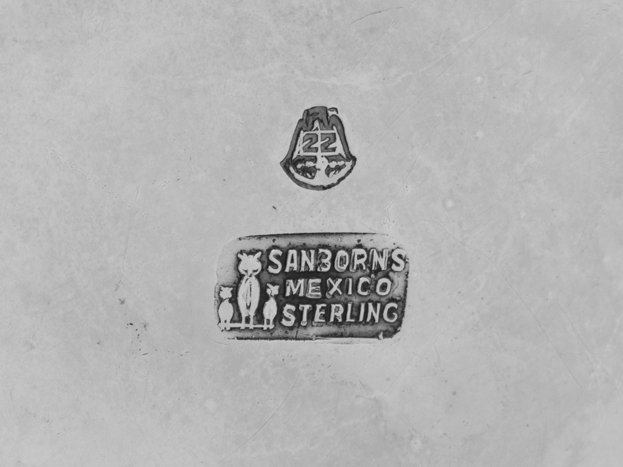 A Sanborn's Silver Chocolate Pot on Stand