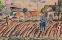 Peter Rotier, (Wisconsin, 1887-1963), Workers in the Field