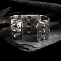 Early Navajo Stamped Ingot Cuff Bracelet