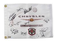 A 2002 Chrysler All-Star Golf Shootout Signed Autograph Golf Flag Including Multiple Chicago Sports Legends (Beckett Authentication Services BAS Certified),,