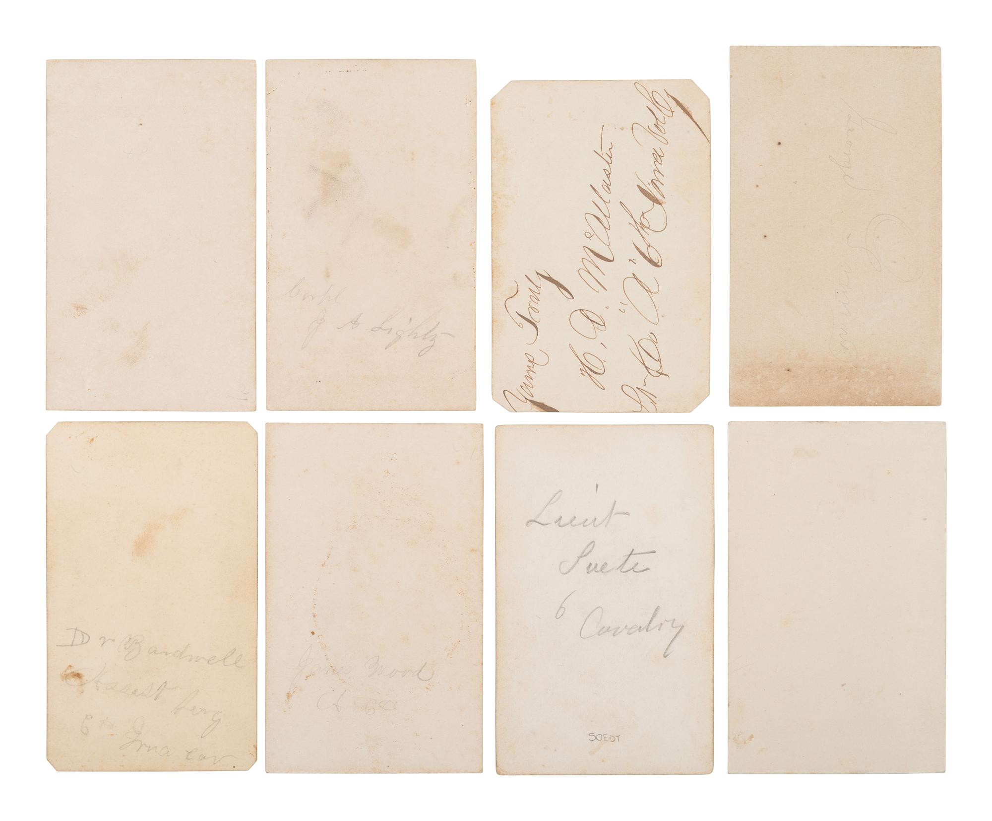 [INDIAN WARS]. A collection of CDVs of 6th Iowa Cavalrymen who were involved in General Alfred Sully's Expedition against the Sioux, ca 1863-1865.
