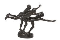 A French Bronze Figural Group Height 27 1/2 x width 42 x depth 22 inches. — ALFRED BOUCHER (1850-1934)