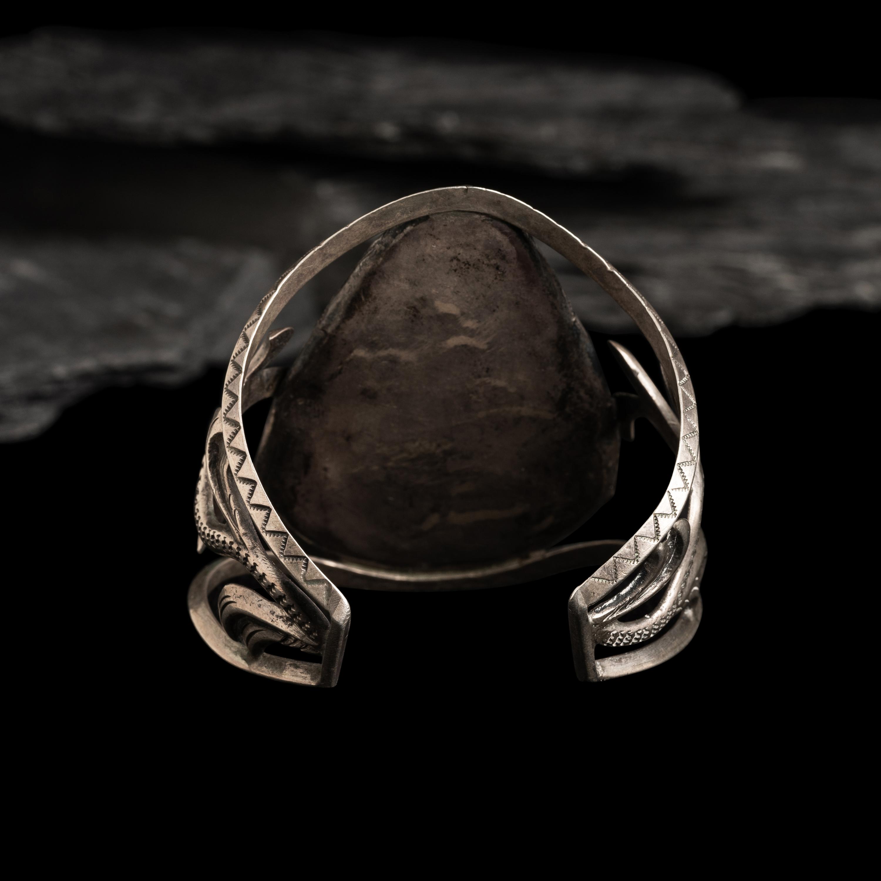 Navajo Silver and Turquoise Cuff Bracelet