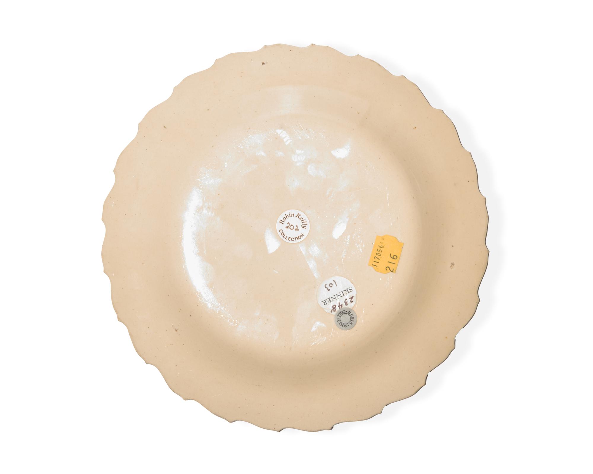 A Wedgwood Queensware 'Chelsea Bird' Plate