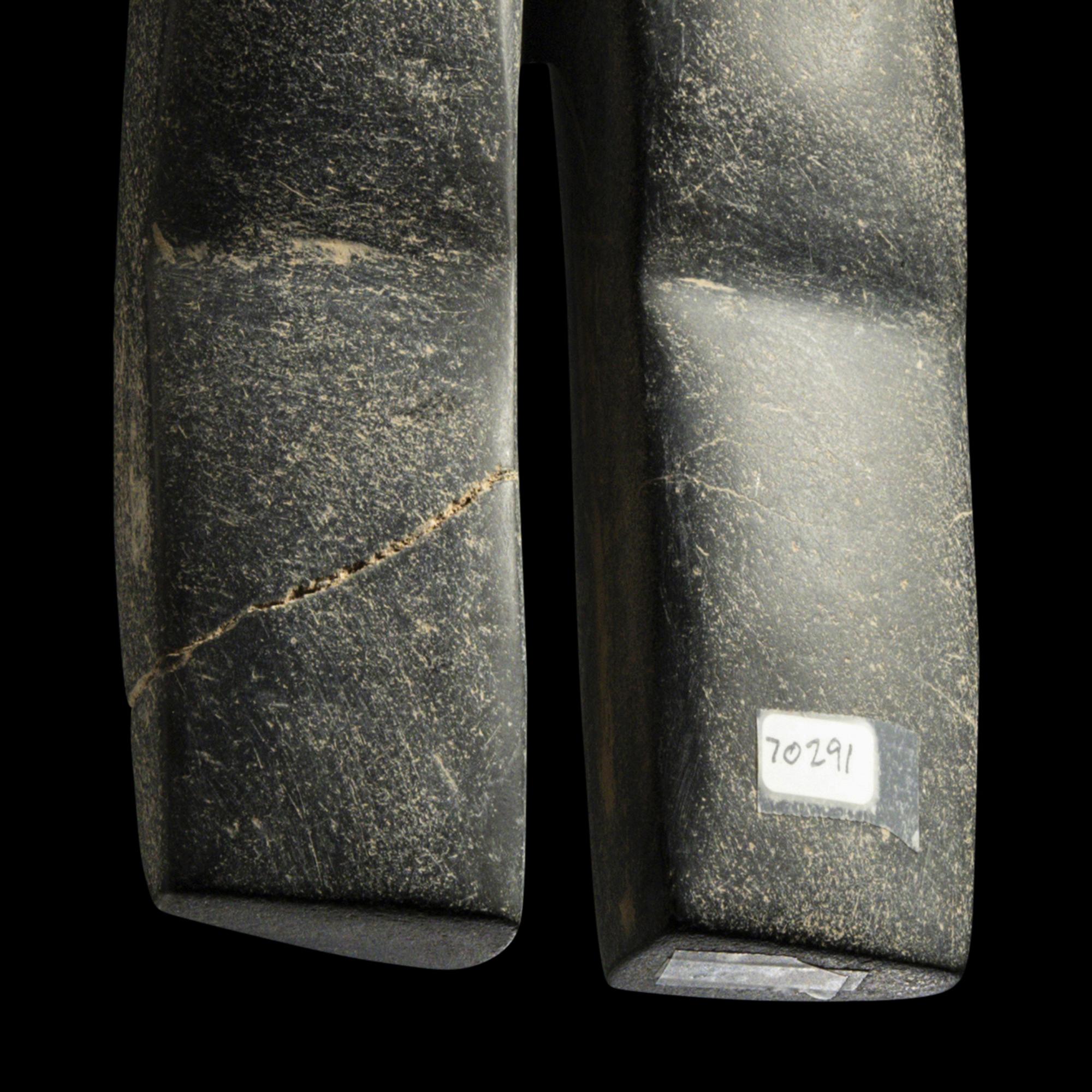 A Mezcala Black Stone Female Figure